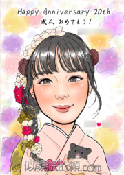 ももっぴ 似顔絵